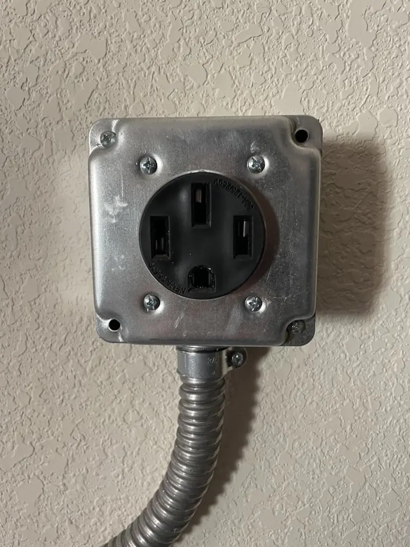 NEMA 14-50 outlet installed for Electrical Panel Upgrade in West Caln