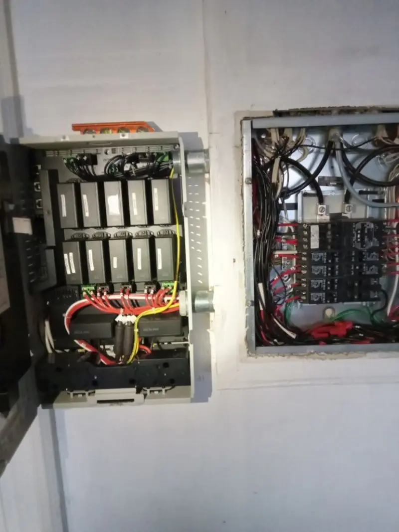 Electrical panel upgrade completed for Security Camera Wiring in West Caln
